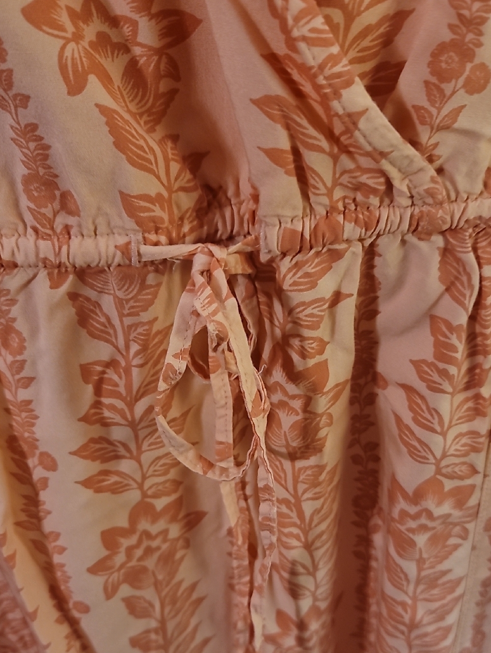 Time and Tru Coral Floral Sleeveless Dress - Picture 3 of 9